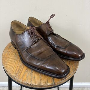 MEZLAN Vero Cuioio Dress Shoes 10 M Brown Leather Lace Up Spain‎